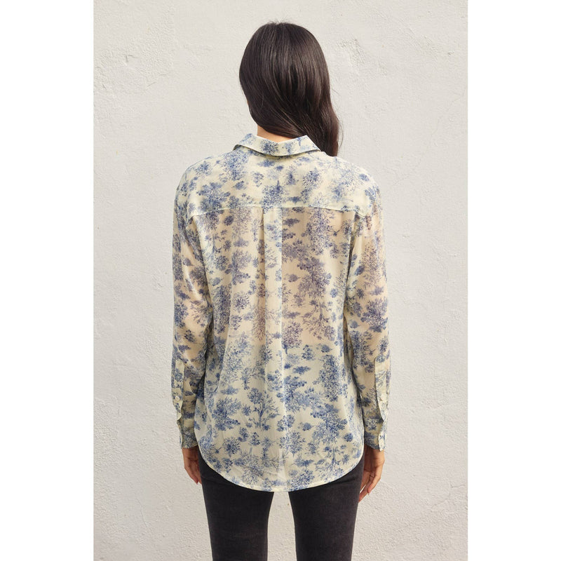 Bue Paisly Floral Collared Shirt