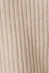 Oatmeal V-Neck Oversized Vest Sweater