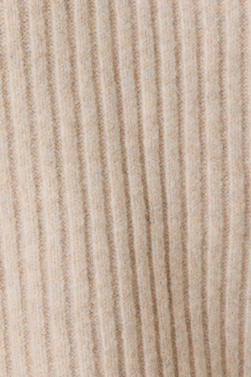 Oatmeal V-Neck Oversized Vest Sweater