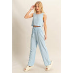 Light Blue Cotton Pants
