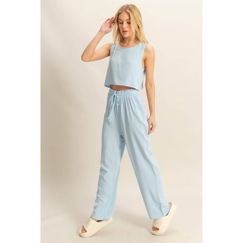 Light Blue Cotton Pants