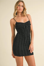 Ruffled Bow Mini Dress