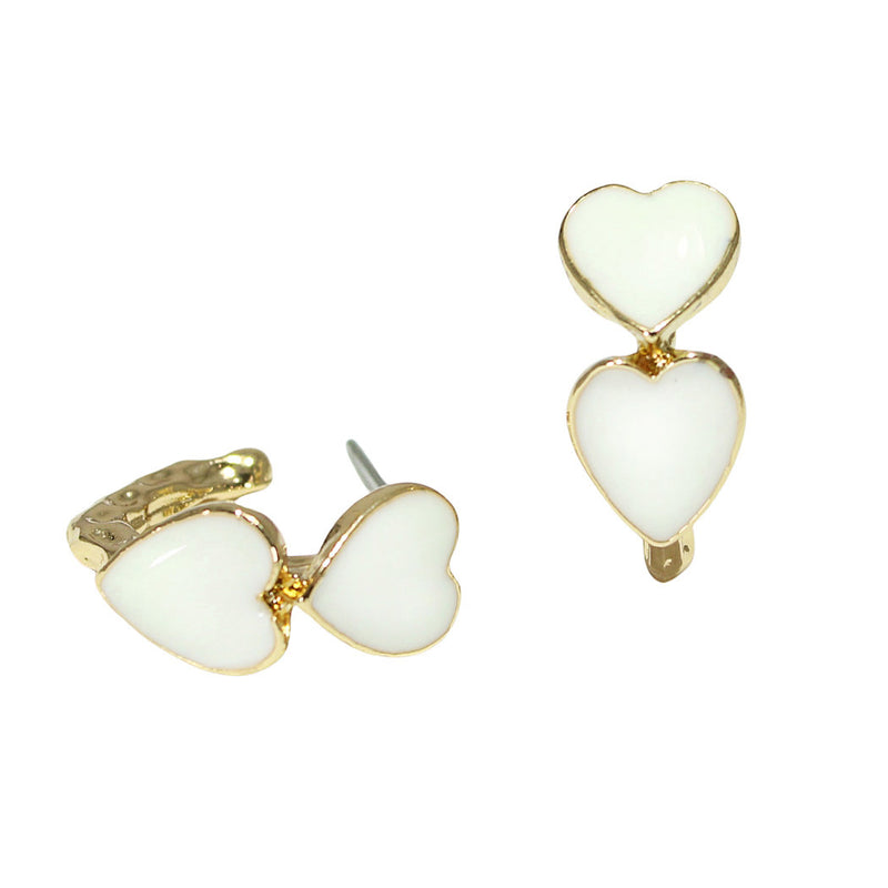 Mini White Heart Hoop