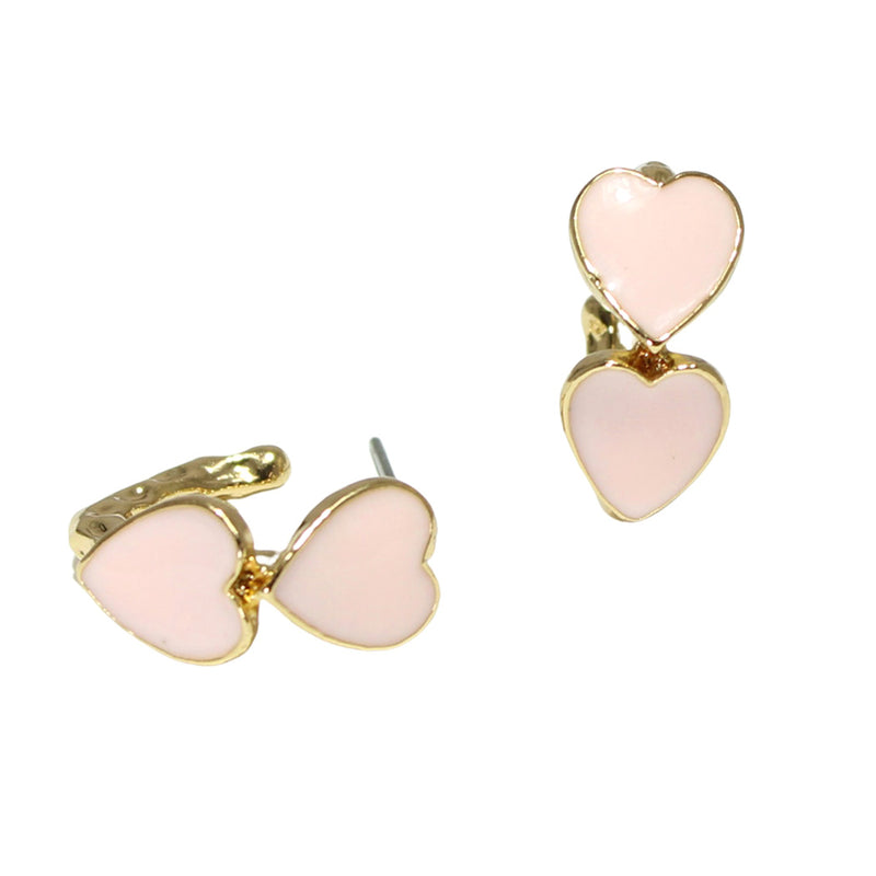 Mini Light Pink Heart Hoop