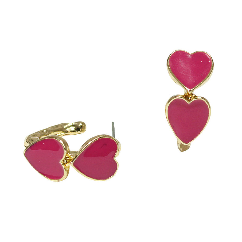 Mini Fuchsia Heart Hoop