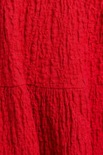 Tiered Spaghetti Babydoll Red Mini Dress
