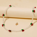 Cherry Station Charms Beaded Necklace Set
