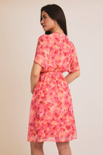 Megan Waist Tie Floral Print Dress (S-3XL)