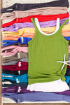 Blush Pink Stretchy Ribbed Tank Top