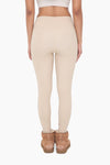 Taupe Fleece Lined Poly-Blend Leggings