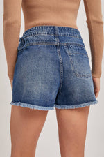 Denim Front Tie Mini Skort
