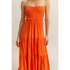 Black Strapless Ruched Bust Tiered Maxi Dress