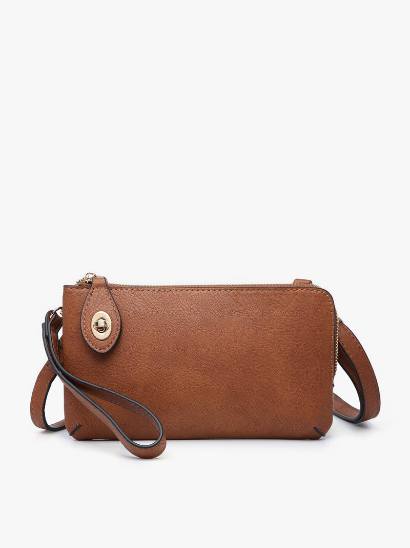 Kendall Light Beige Crossbody/Wristlet w/ Twist Lock