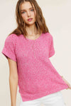 Candy Loose Fit Textured Pullover Sweater Top