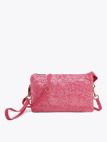 Hot Pink Riley Sequin Crossbody/Wristlet