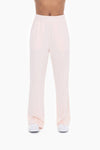 Pearl Blush Wide Leg Fleece Lounge Pants