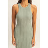 Black Maya Round Neck Bodycon Ribbed Knit Dress