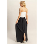 Two-Tone Tube Top Maxi Dresss