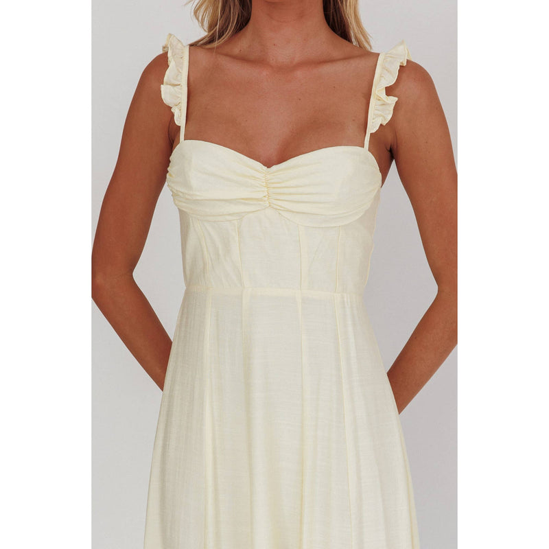Pastel Yellow Maxi Dress