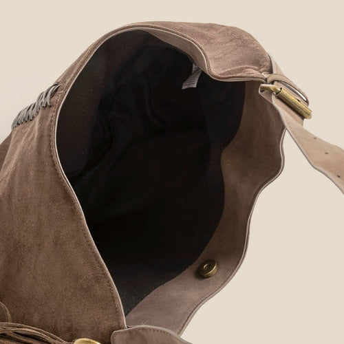 Black Braided Detail Hobo Shoulder Bag