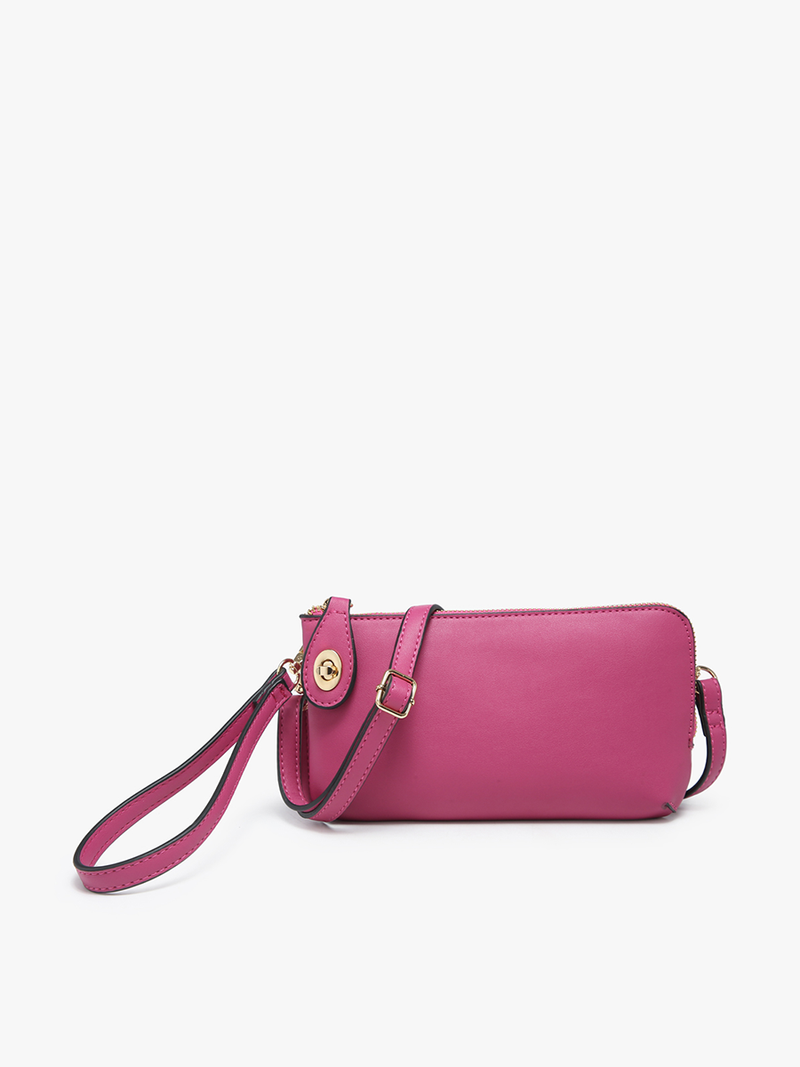 Kendall Mocha Crossbody/Wristlet w/ Twist Lock