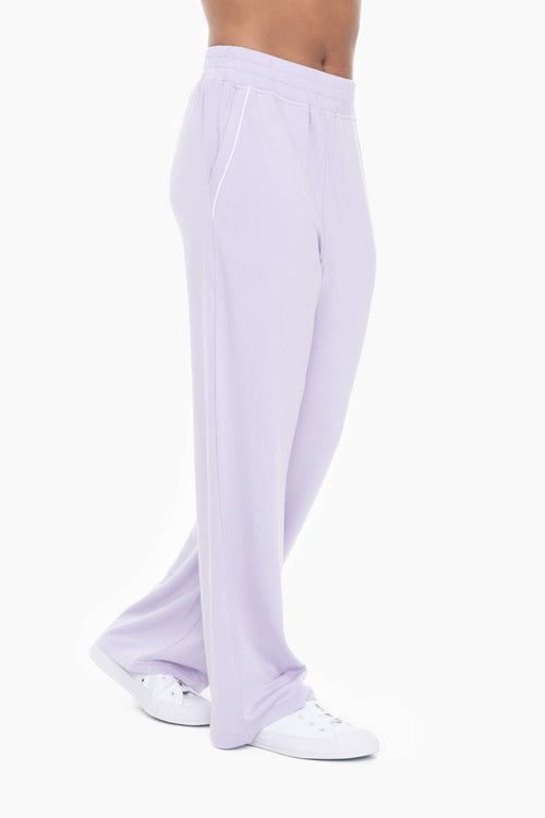 Lilac Wide Leg Fleece Lounge Pants