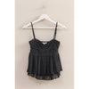 Black Spaghetti Strap Lace Cami