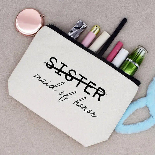 SISTER Maid of Honor Makeup Bag