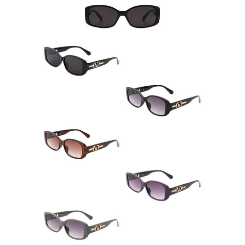 Olivia Rectangular Narrow Square Sunglasses (5 Colors)