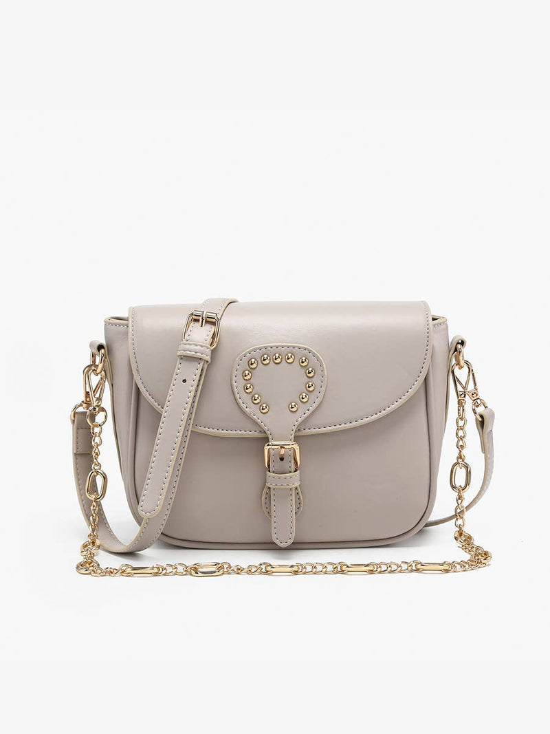 Athens Greige Accented Flapover Crossbody
