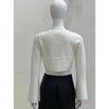 I Do Front Tie White & Silver Bow Crop Cardigan
