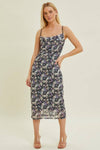 Mesh Floral Bodycon Dress