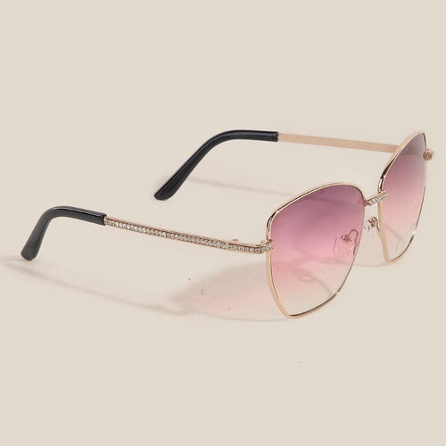 Rhinestone Accent Aviator Sunglasses Set: ASSORTED