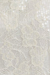 Ivory Out Detail Sequin Lace Mini Dress