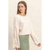 Cream Ribbon Tied Detail Sweater