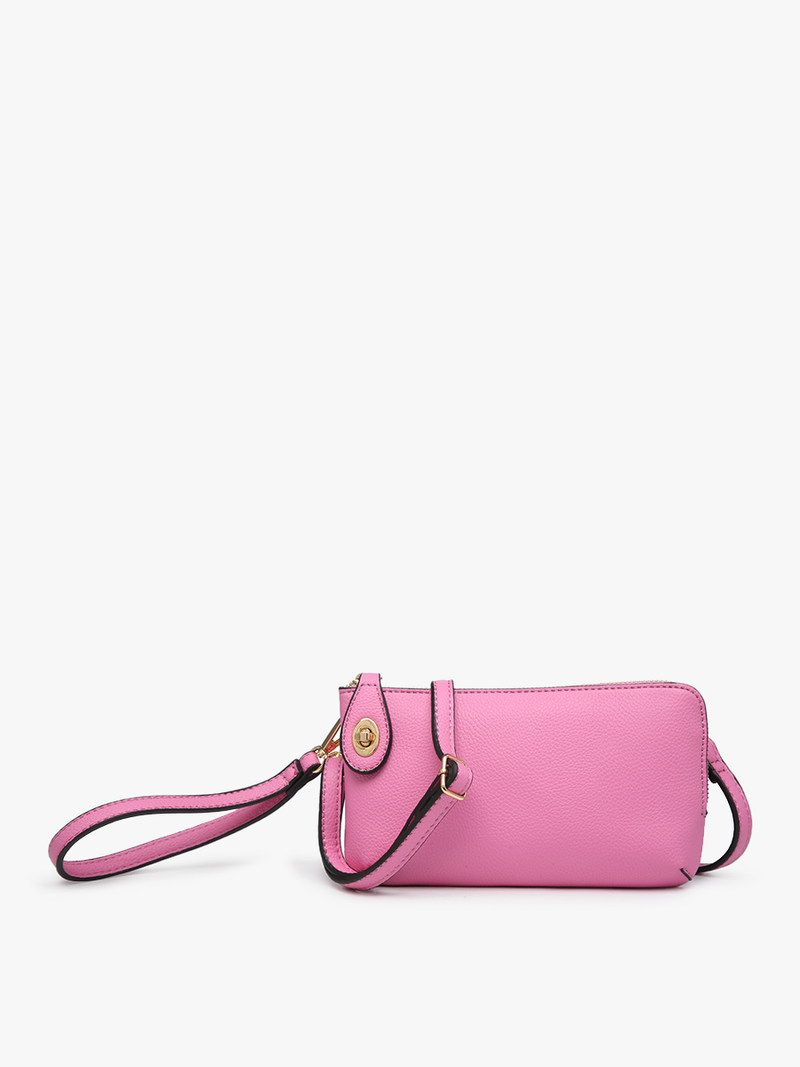 Kendall Light Beige Crossbody/Wristlet w/ Twist Lock