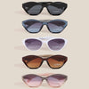 Triangle Accent Oval Gradient Lens Sunglasses