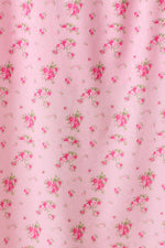 Pink Floral Printed Midi Skirt