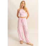 Light Pink Crop Top + Cargo Pants (SET)
