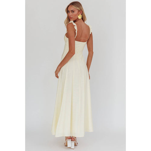 Pastel Yellow Maxi Dress