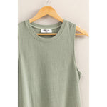 Sage Green Sleeveless Mini Dress