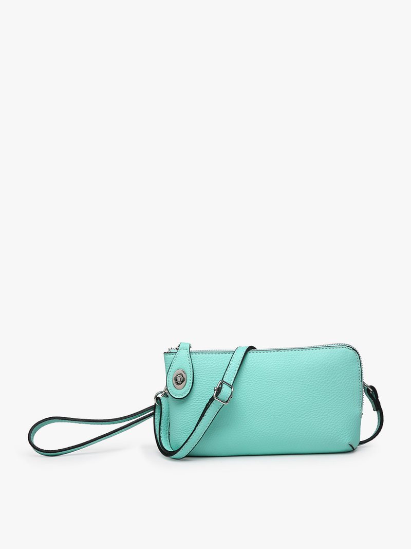 Kendall Mocha Crossbody/Wristlet w/ Twist Lock