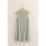 Sage Green Sleeveless Mini Dress