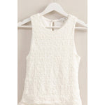 White Bubble Hem Mini Dress