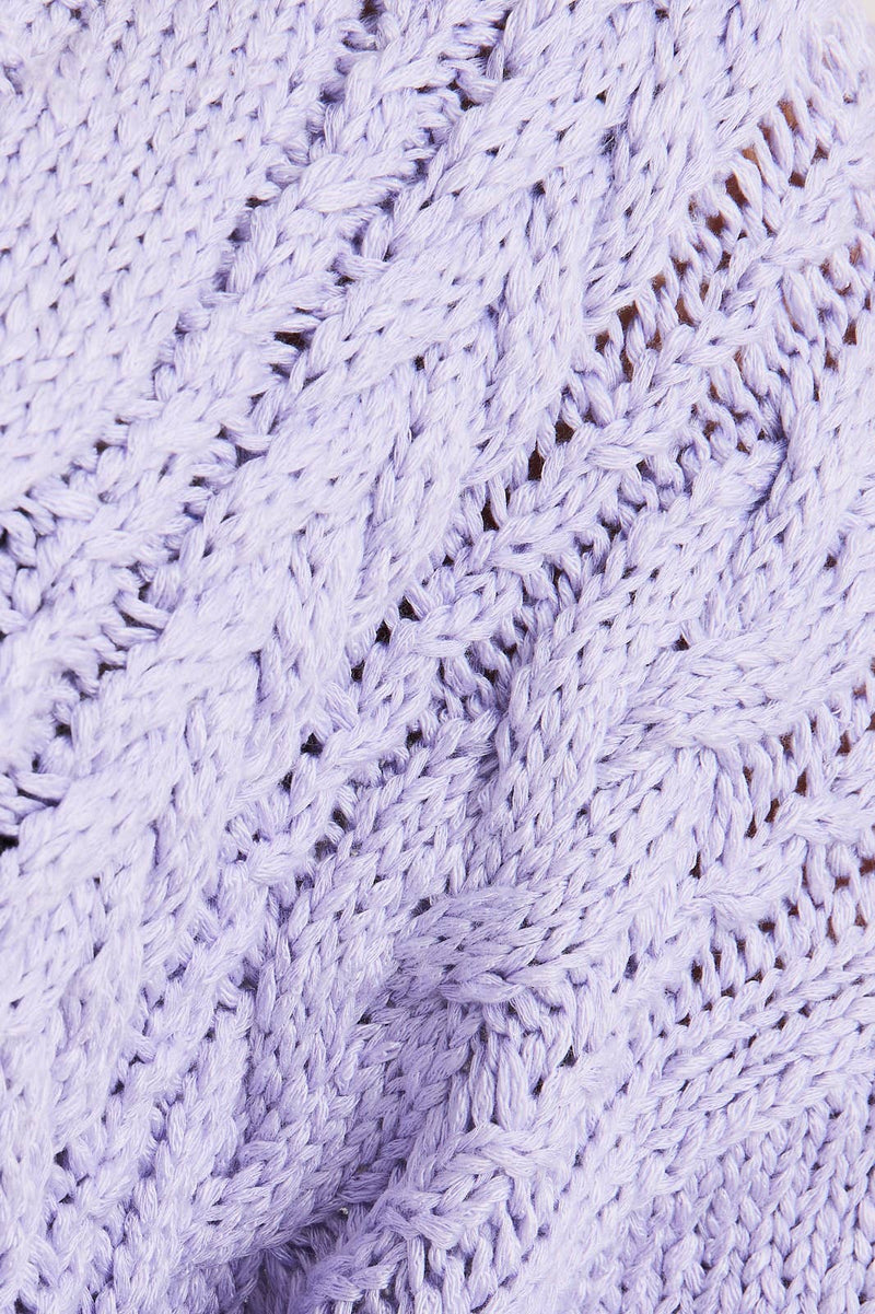 Lavender Knit Cardigan