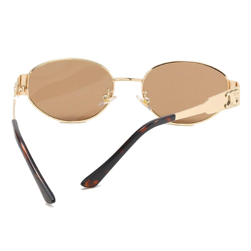 90s Vintage CC Round Sunglasses