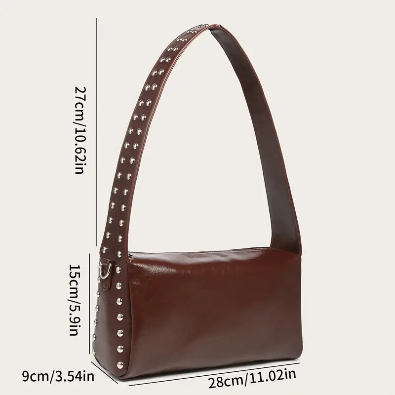 Studded Faux Leather Bag (2 Colors)