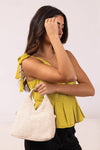 Mauve Cecily Woven Diamond Hobo