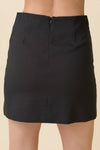 Black Studded Eyelet Mini Skirt