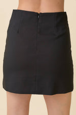 Black Studded Eyelet Mini Skirt